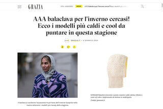 Our balaclava in Grazia
