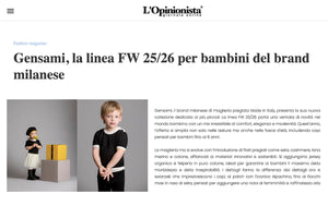 La linea FW 25/26 per bambini del brand milanese