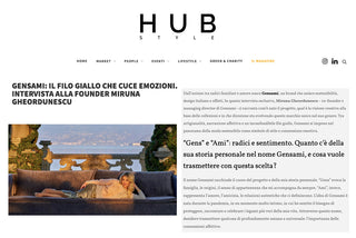 Gensami: il filo giallo che cuce emozioni. Intervista alla founder Miruna Gheordunescu