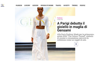A Parigi debutta il gioiello in maglia di Gensami