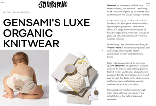 Gensami SS2024 Collezione bebè in Scimparello Magazine