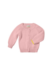 Crewneck cardigan in baby alpaca mulberry silk and cashmere