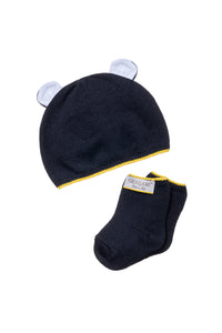 Gift set beanie with ears and booties