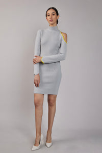 Yellow Thread cut-out knitted dress