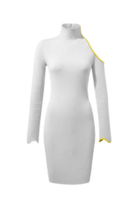 Yellow Thread cut-out knitted dress