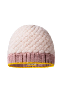 Two-tone hat with a basket point