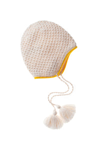 Honeycomb-knit peruvian beanie