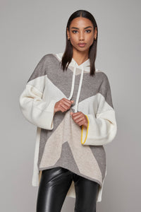Poncho Giò Ponti con motivo jacquard