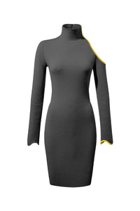 Yellow Thread cut-out knitted dress