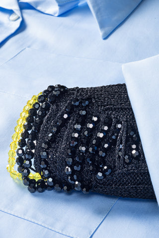 Oversize shirt with knitted Jewel Cuff