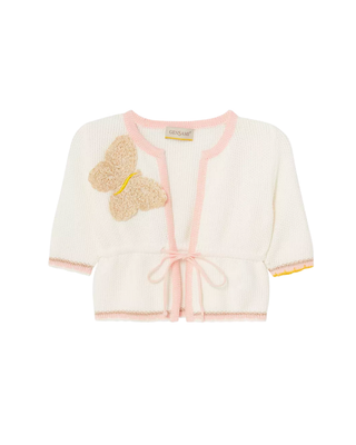 Cardigan with cornely butterfly
