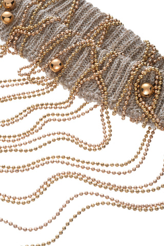 Cascade knitted necklace