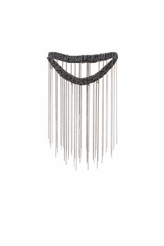 Cascade knitted necklace