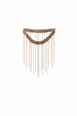 Cascade knitted necklace