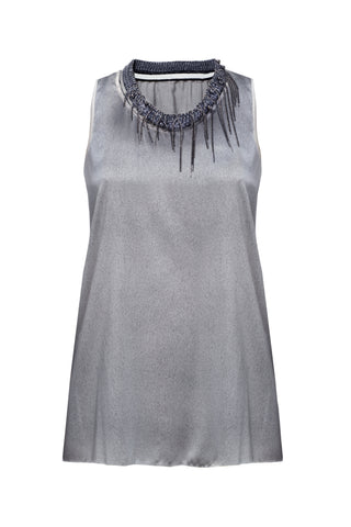 Liquid metal top with jewel collar
