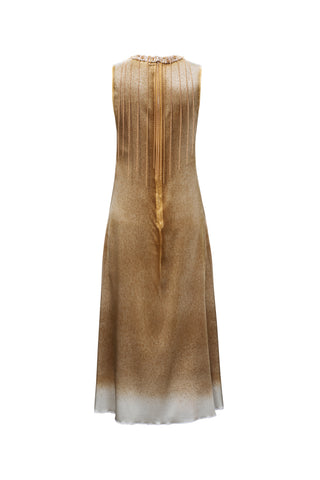 Liquid Metal Dress with Jewel collar