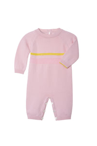 Luminous striped long leg romper