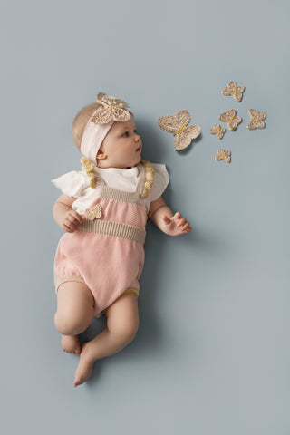 Short overall with cornely butterfly