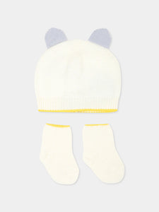 Gift set beanie with ears and booties