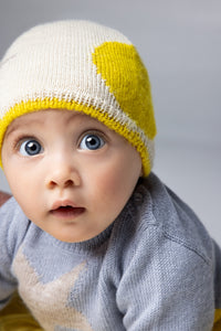Sun and Star intarsia beanie