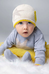 Sun and Star intarsia beanie