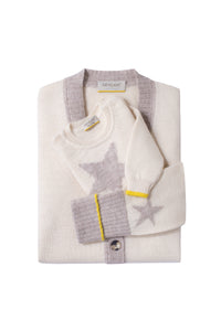Sun and Star intarsia baby crewneck