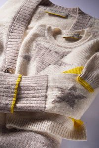 Sun and Star intarsia baby crewneck