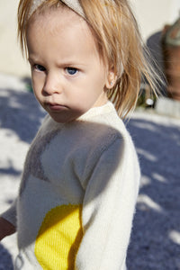 Sun and Star intarsia baby crewneck